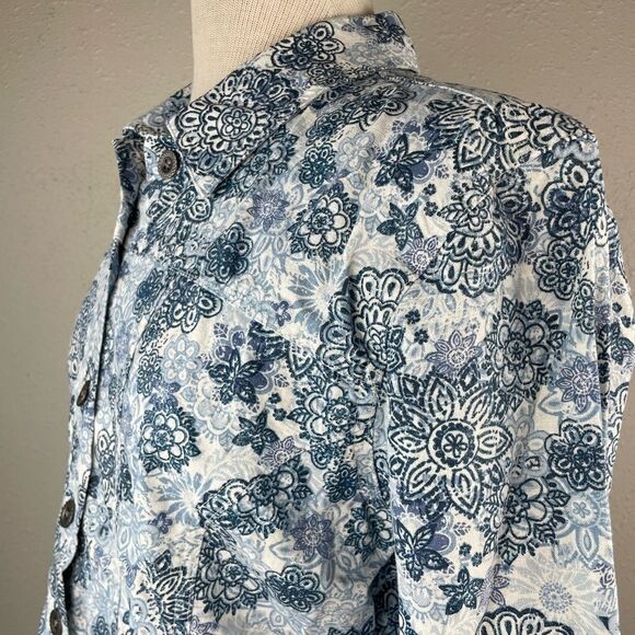 Christopher & Banks Button Down Shirt Size L EUC - Picture 5 of 11